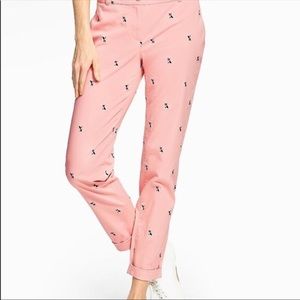 NWOT Talbots pink English Terrier chinos